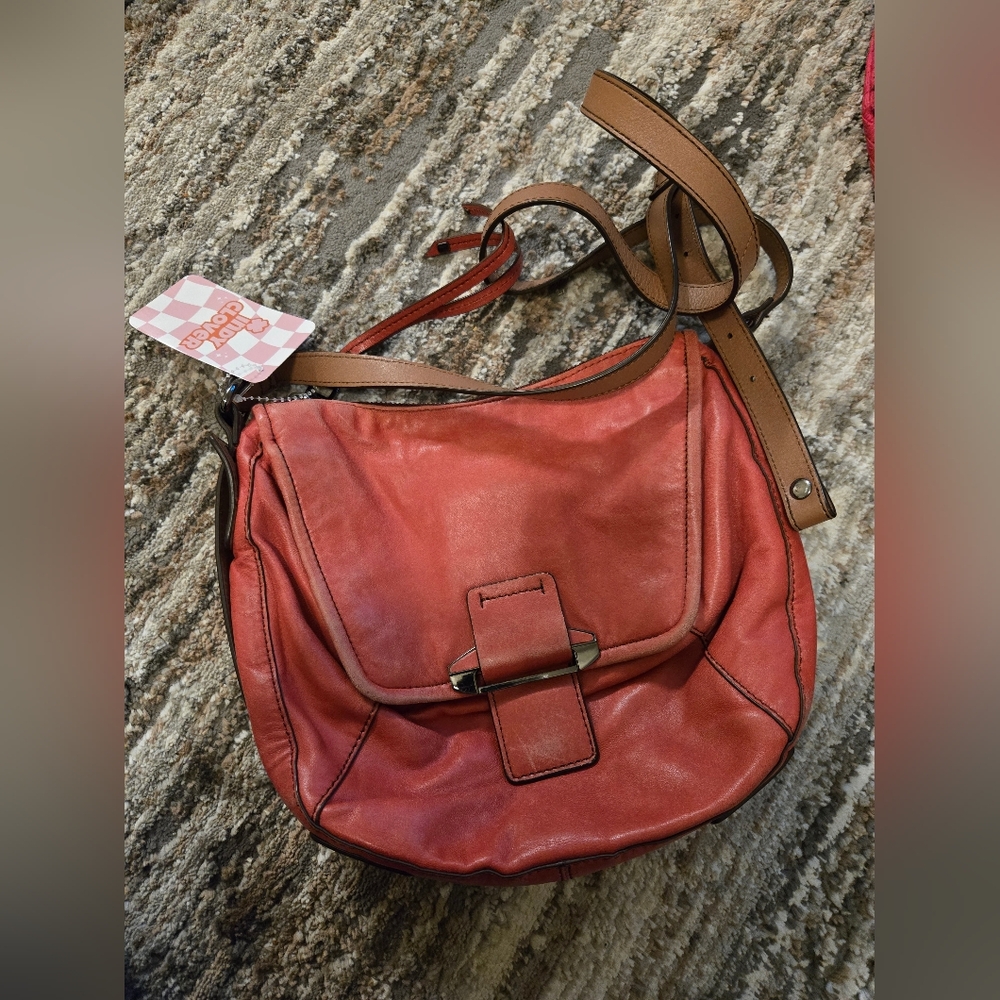 Lucky Brand Coral Leather Shoulder Bag